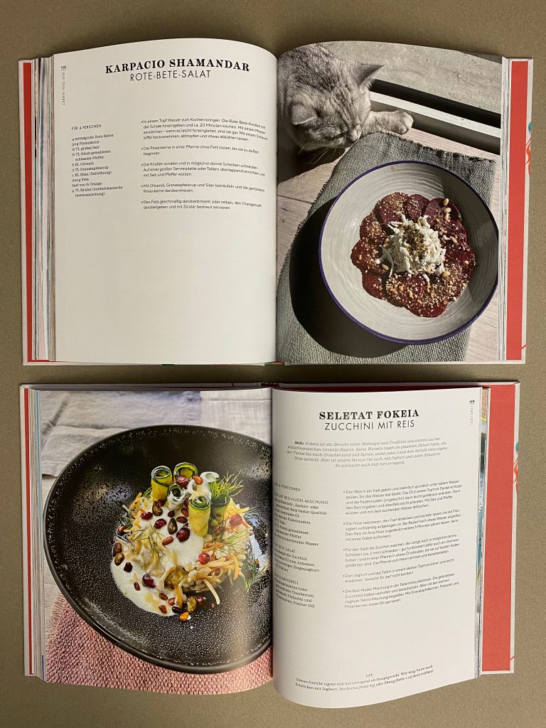 Innseiten Kochbuch Kanaan Rote Bete Carpaccio und Zucchini mit Reis