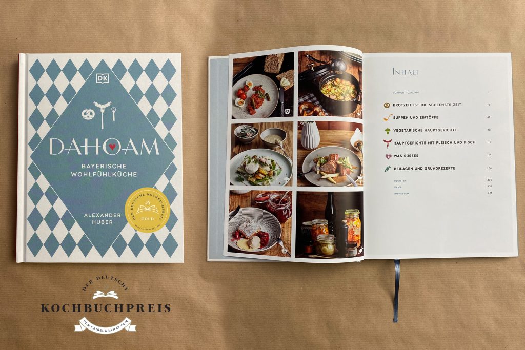 Ansicht Buchcover und Rezeptbild Dahoam